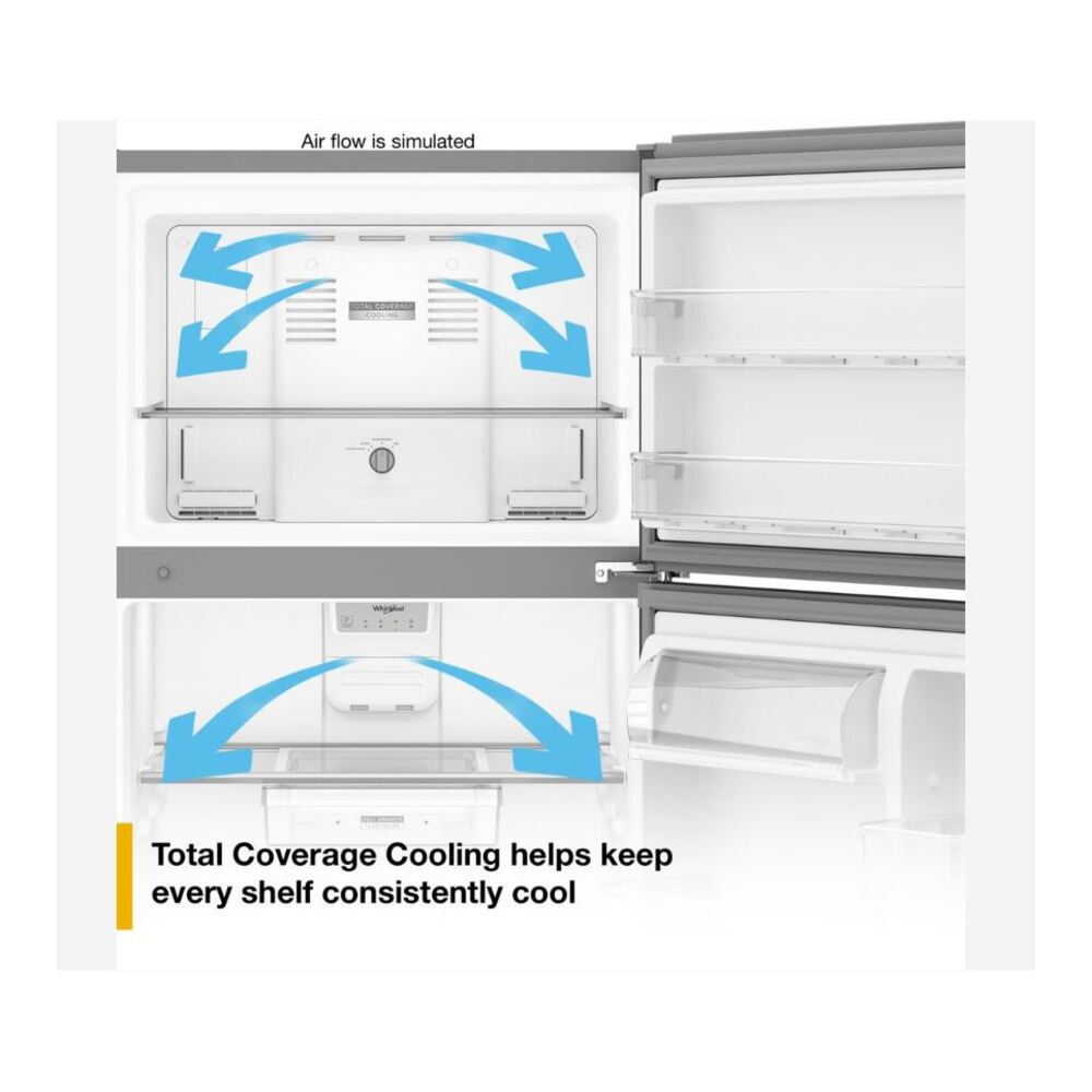 Whirlpool Whirlpool® 29.5-inch Wide Top Freezer Refrigerator with Total Coverage Cooling- 
