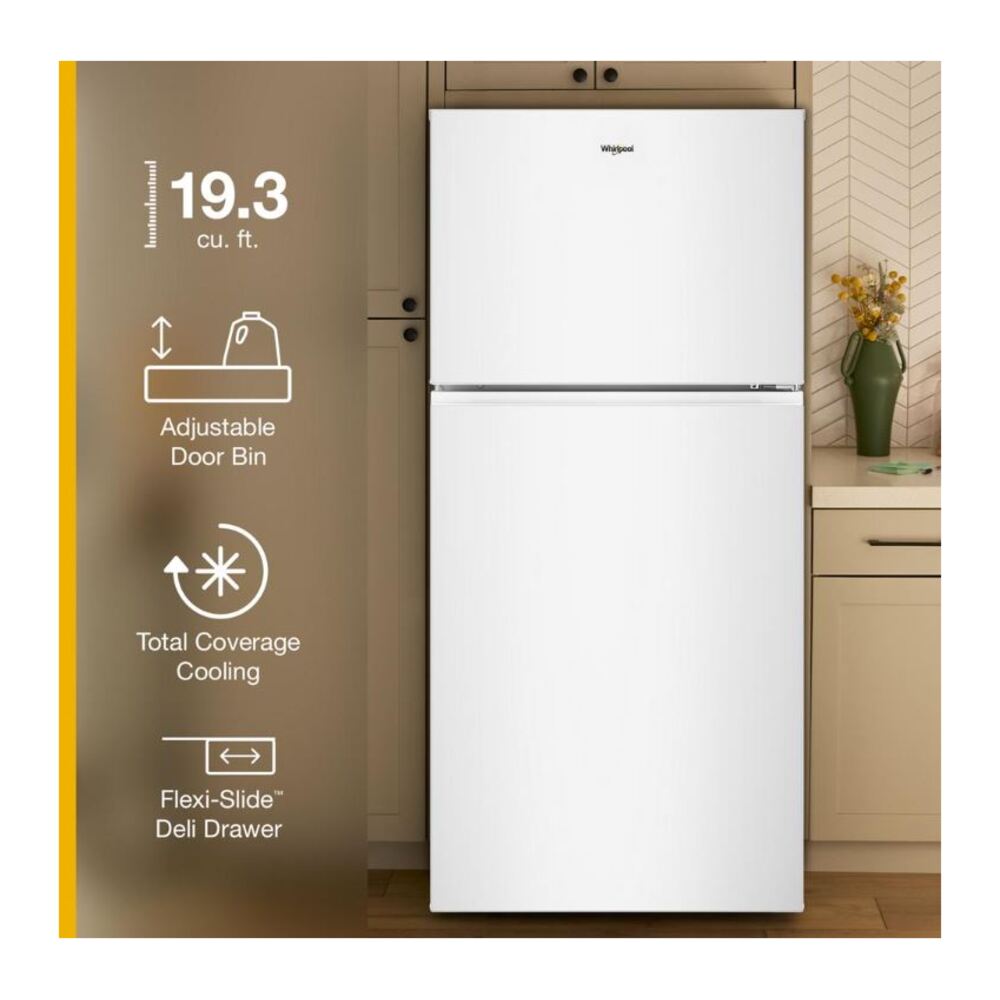 Whirlpool Whirlpool® 29.5-inch Wide Top Freezer Refrigerator with Total Coverage Cooling- 