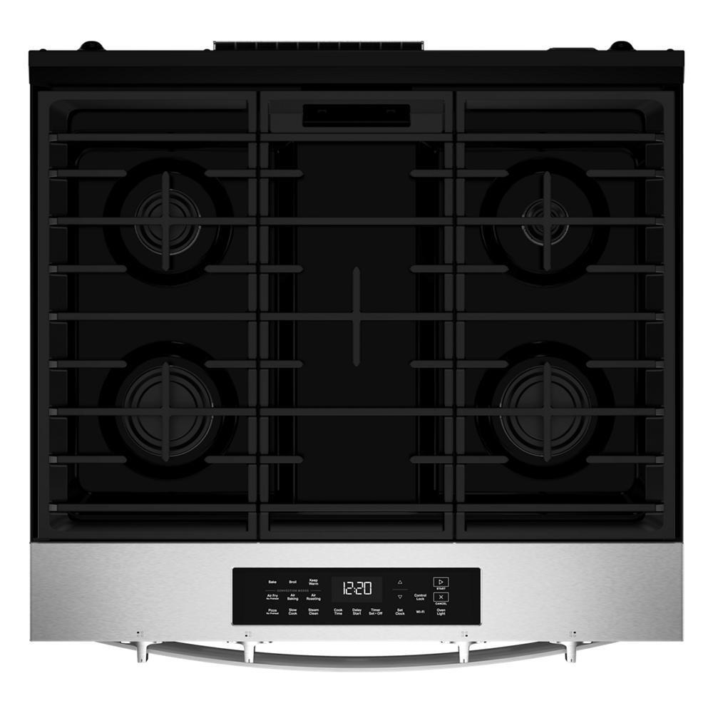 Whirlpool 30-inch Gas Smart Range with Air Cooking Technology and Steam Clean