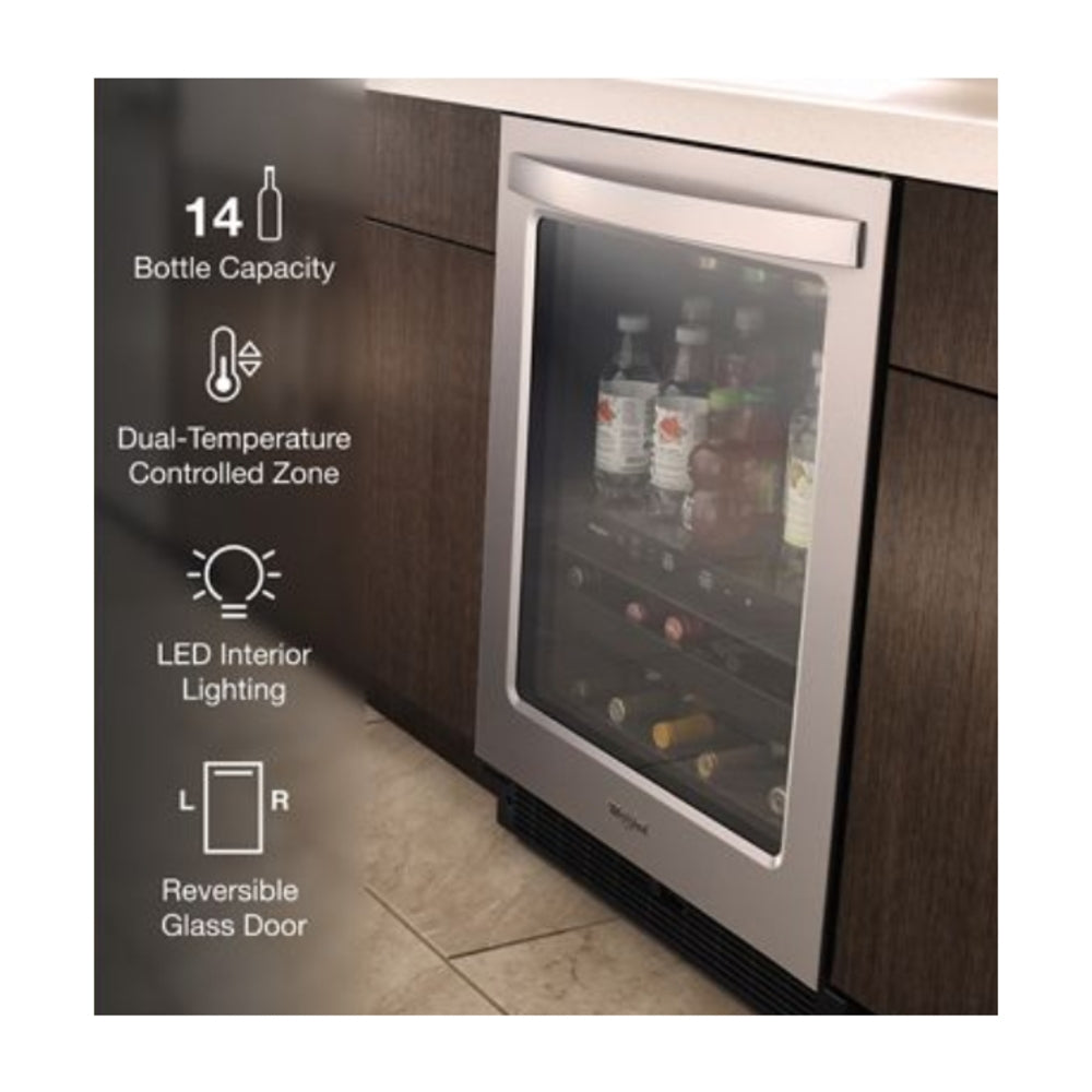 Whirlpool 24-inch Wide Undercounter Beverage Center - 5.2 cu. ft.
