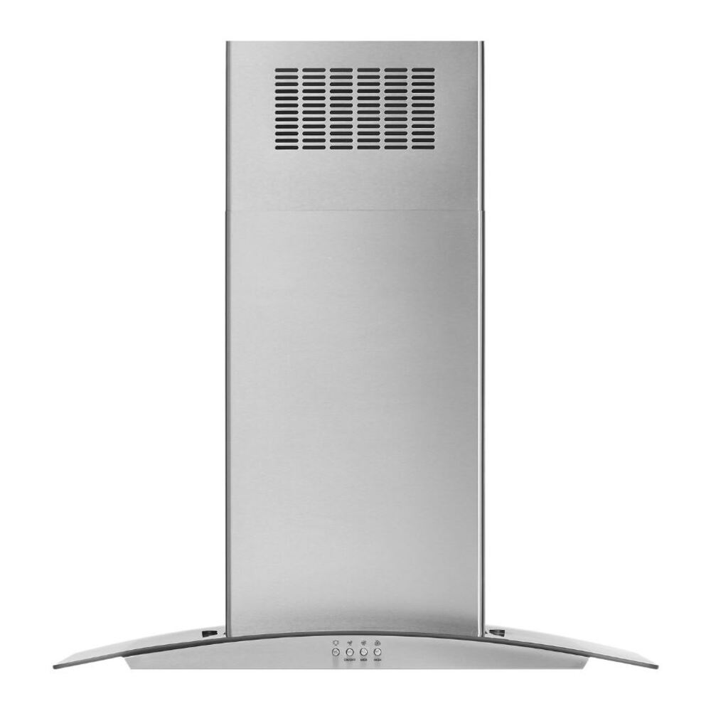 Whirlpool 30" Curved Glass Island Mount Range Hood