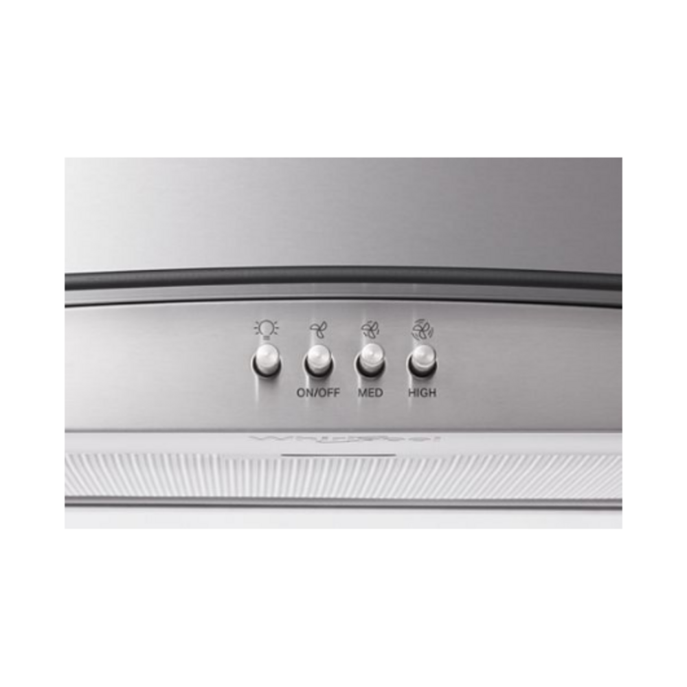 Whirlpool 30" Curved Glass Island Mount Range Hood