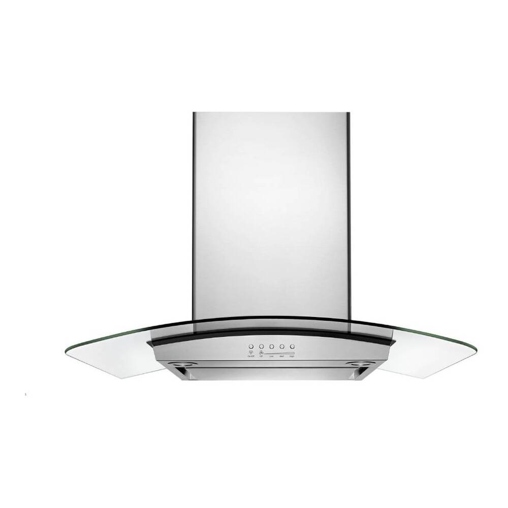 Whirlpool 30" Modern Glass Wall Mount Range Hood