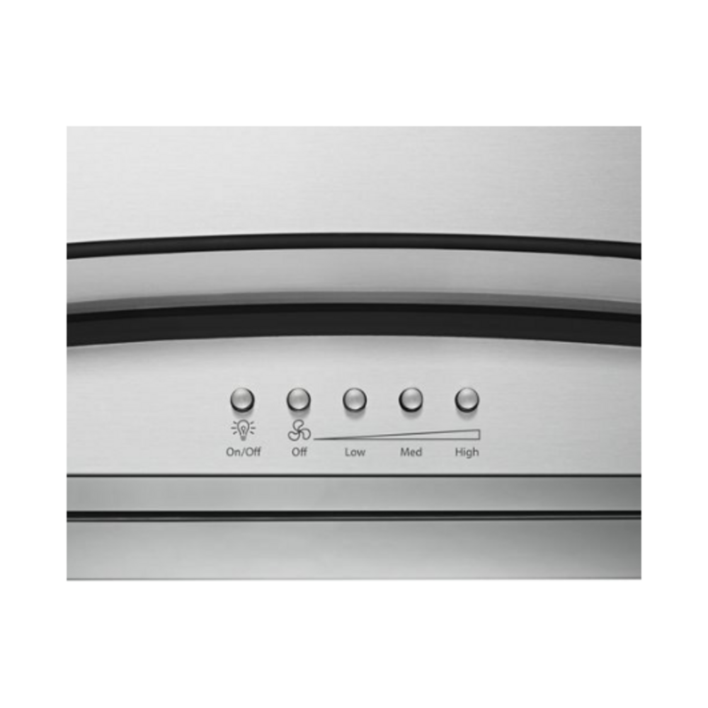 Whirlpool 36" Modern Glass Wall Mount Range Hood