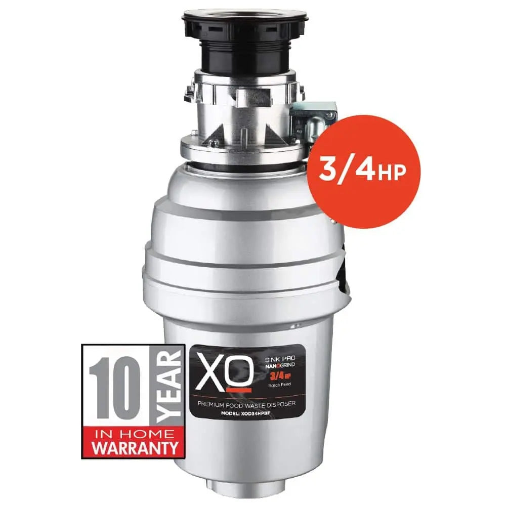 XO 3/4 HP 10 Year Warranty, Batch Feed waste disposal