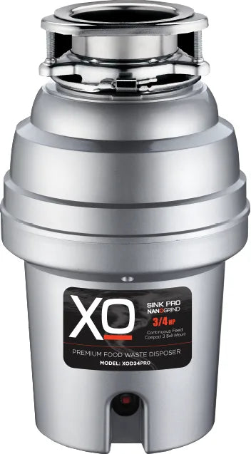 XO 3/4 HP 10 Year Warranty, Continuous Feed waste disposal / 3 Bolt mount